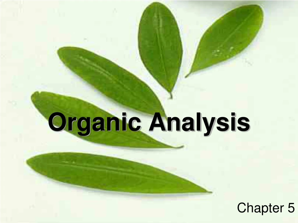 organic analysis