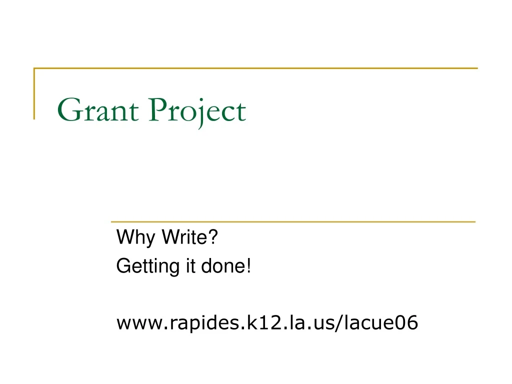 grant project