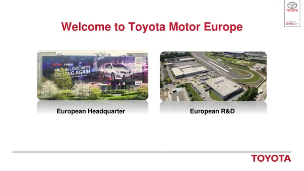 Welcome to Toyota Motor Europe