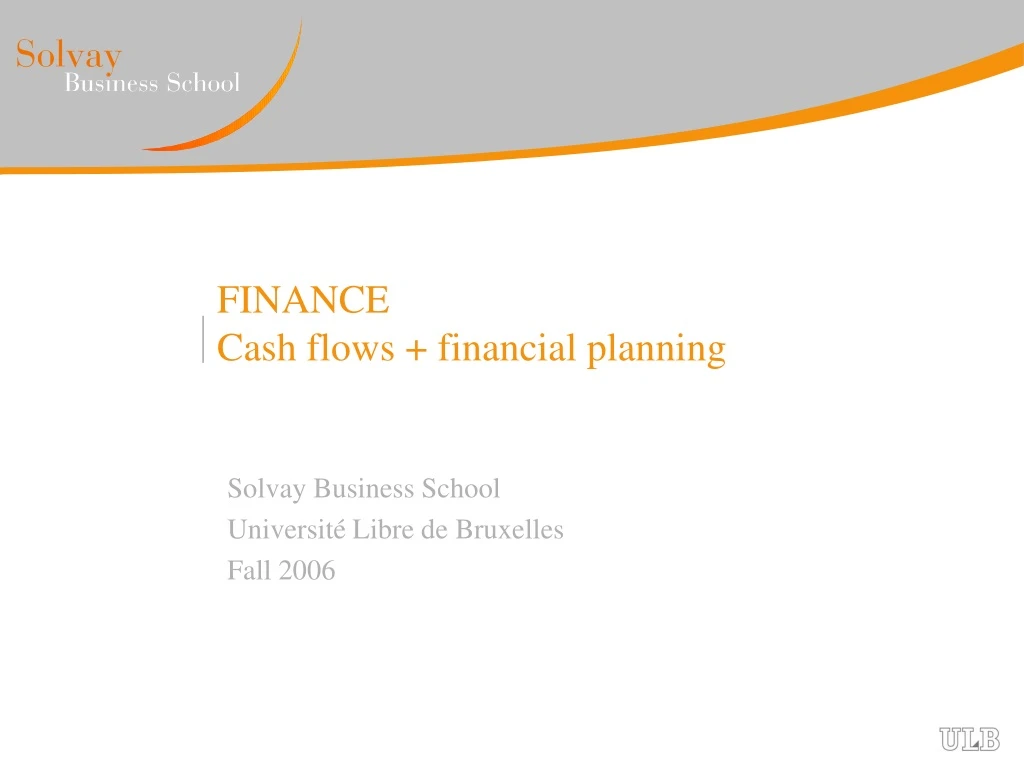 finance cash flows financial planning