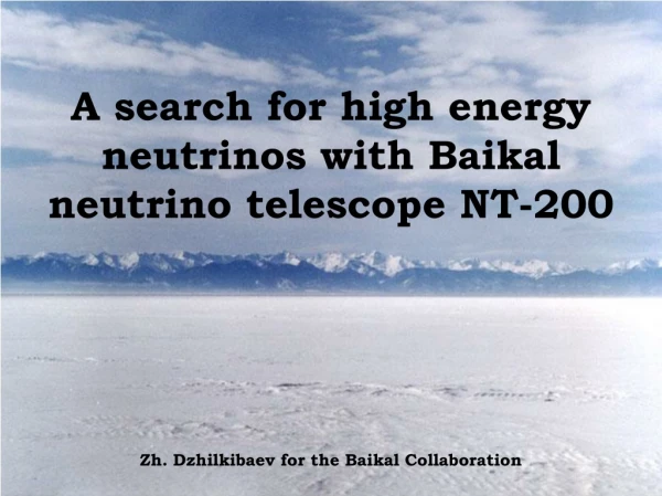 A search for high energy neutrinos with Baikal  neutrino telescope NT-200