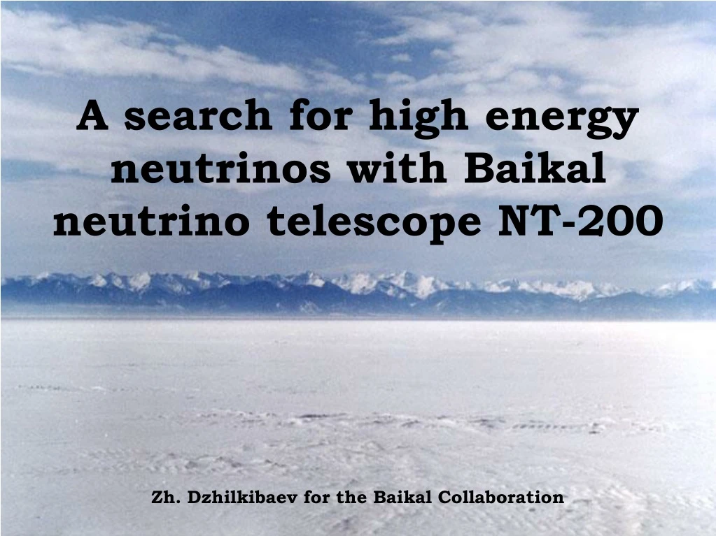 a search for high energy neutrinos with baikal neutrino telescope nt 200