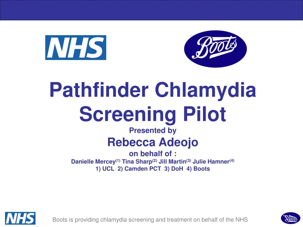 pathfinder chlamydia screening pilot presented