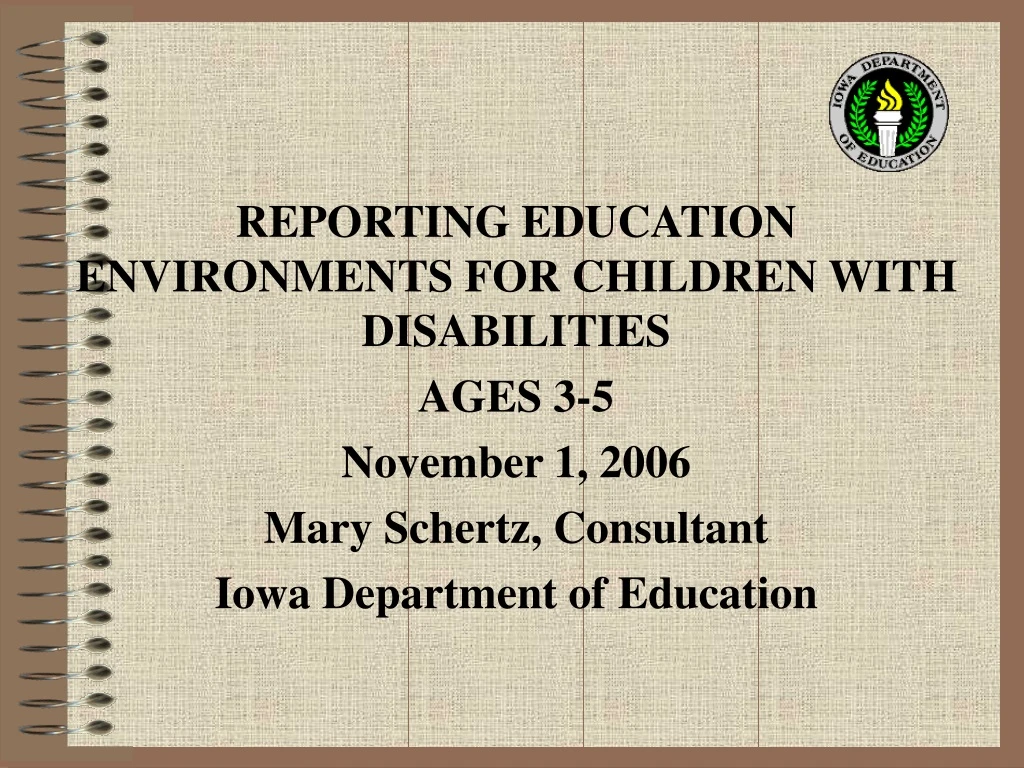reporting education environments for children