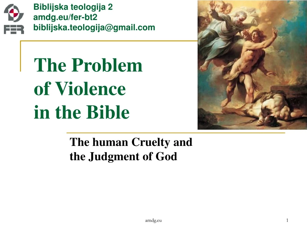 the problem of violence in the bible