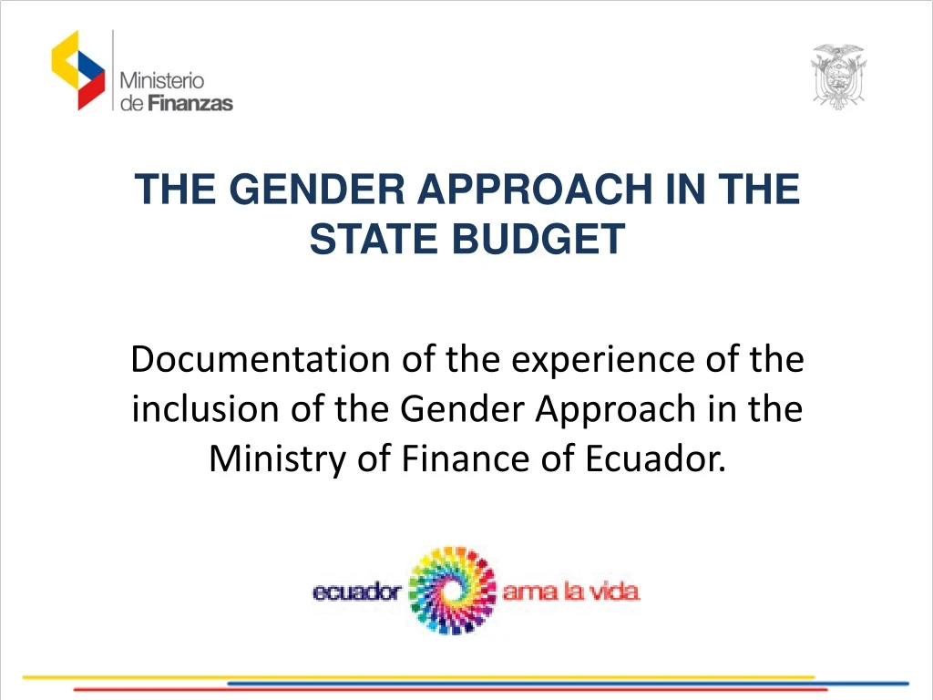 the gender approach in the state budget
