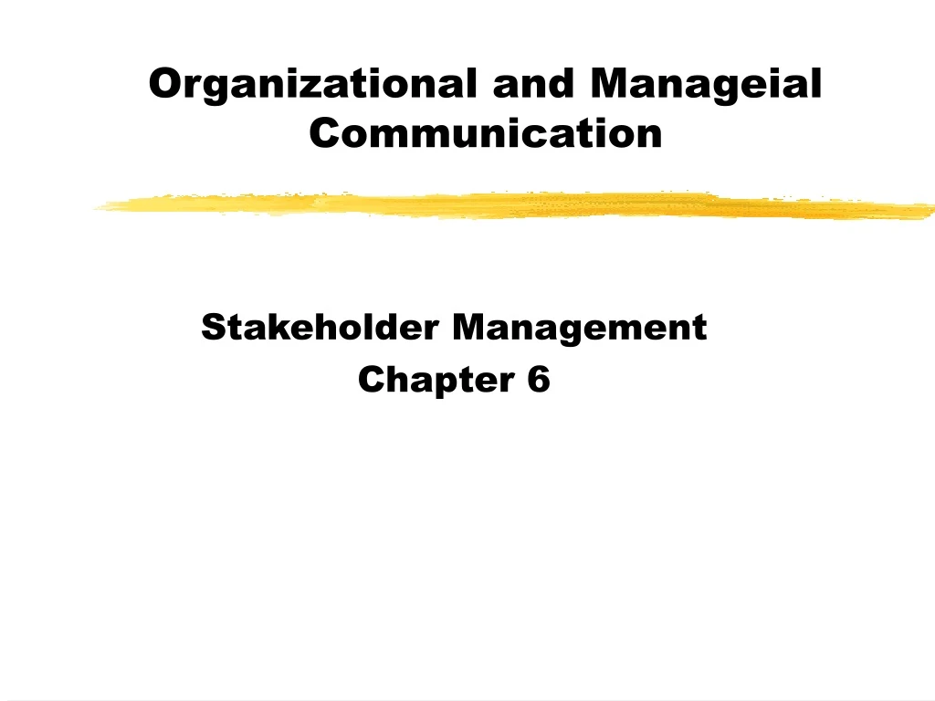 organizational and manageial communication
