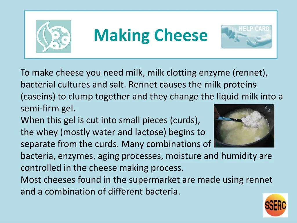 making cheese