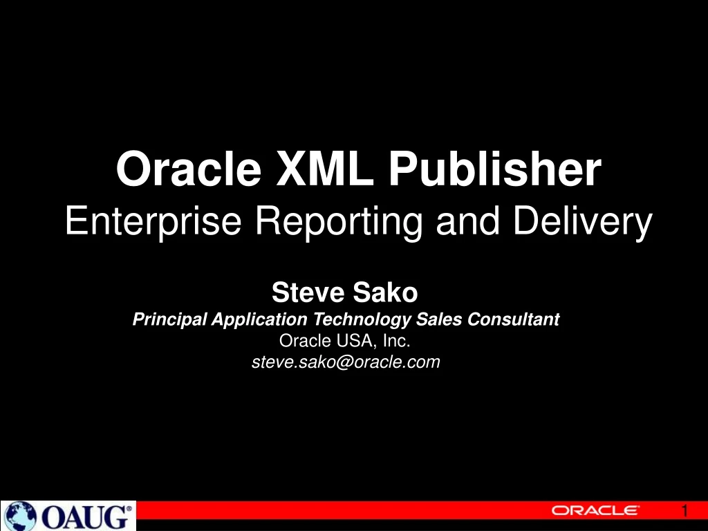 oracle xml publisher enterprise reporting