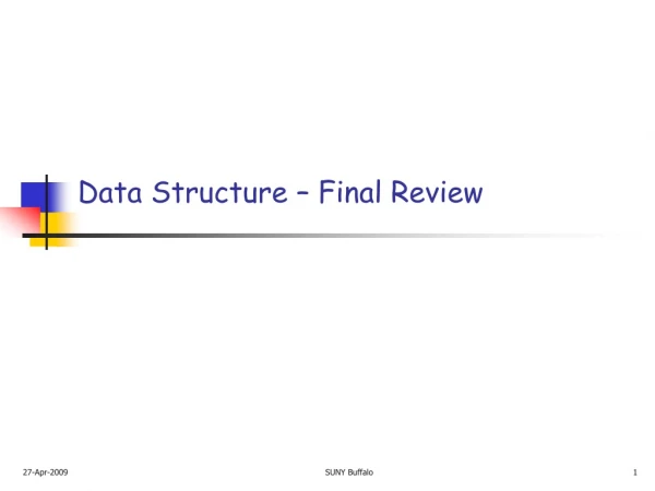 Data Structure – Final Review