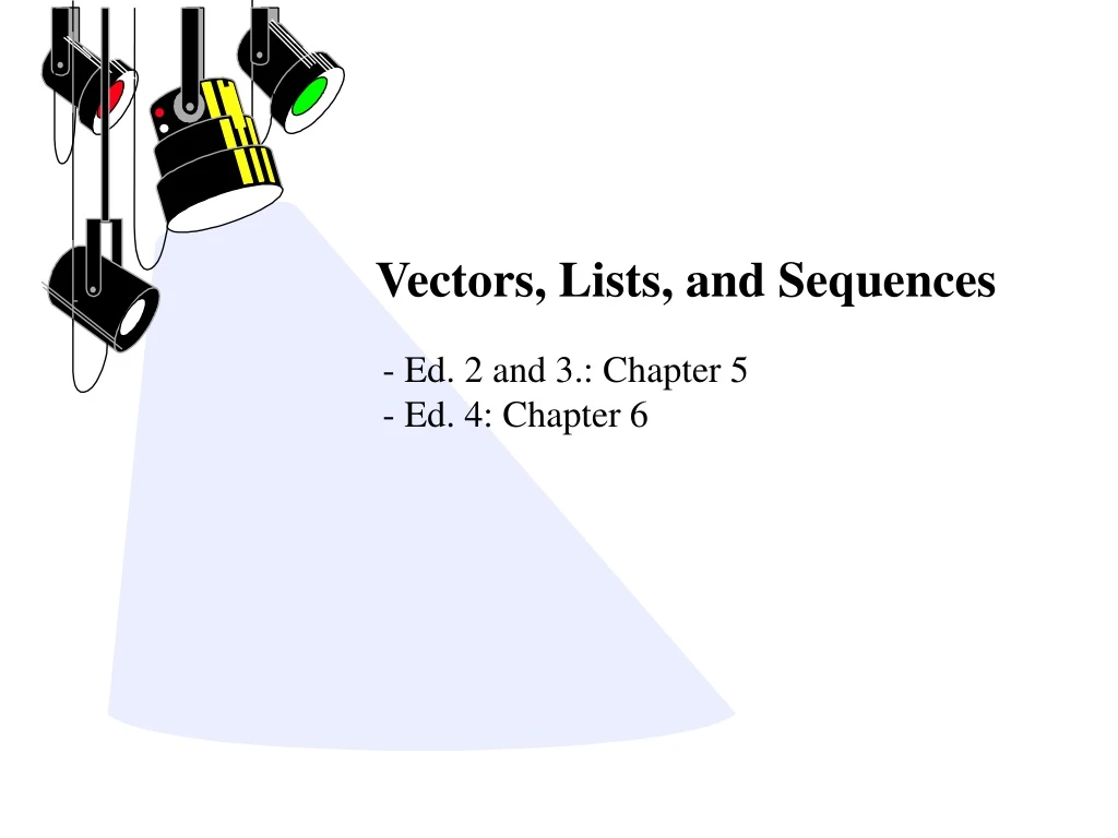 vectors lists and sequences