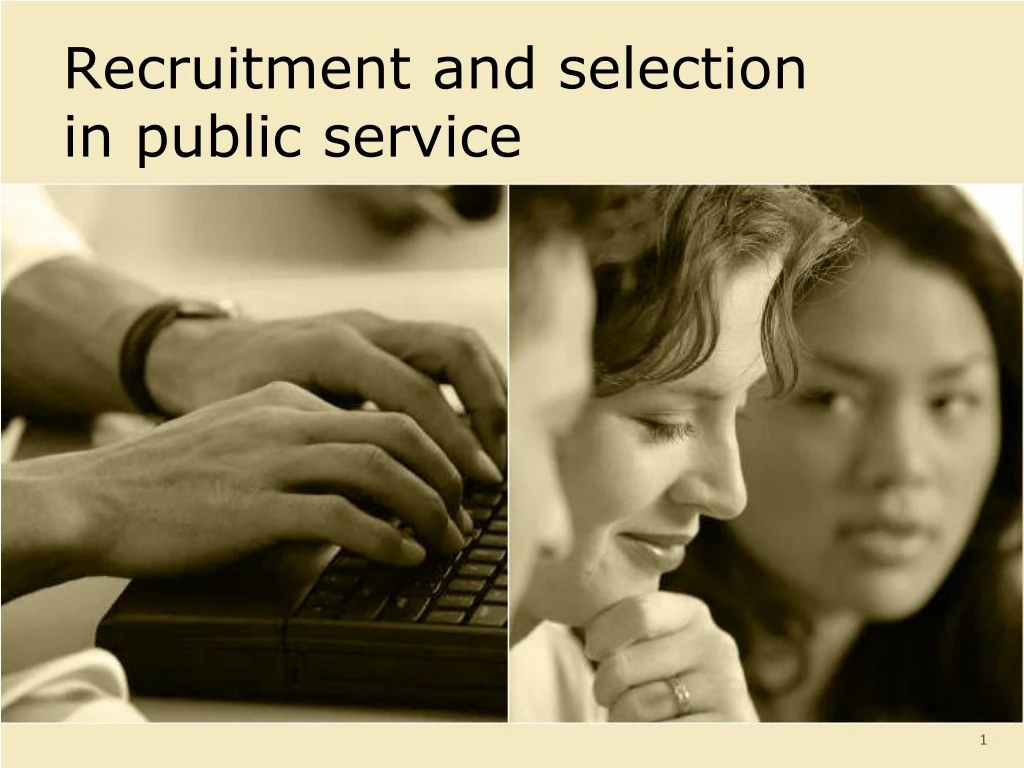 recruitment and selection in public service