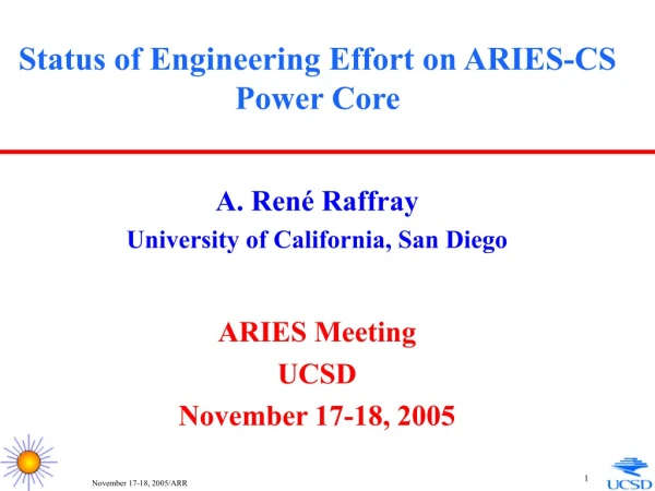 Status of Engineering Effort on ARIES-CS Power Core