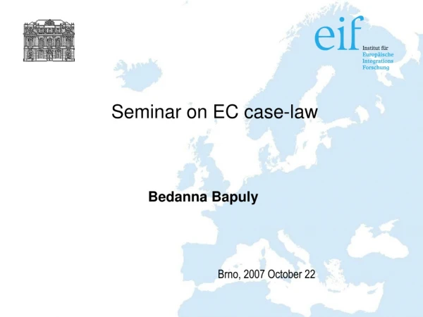 Seminar on EC case-law