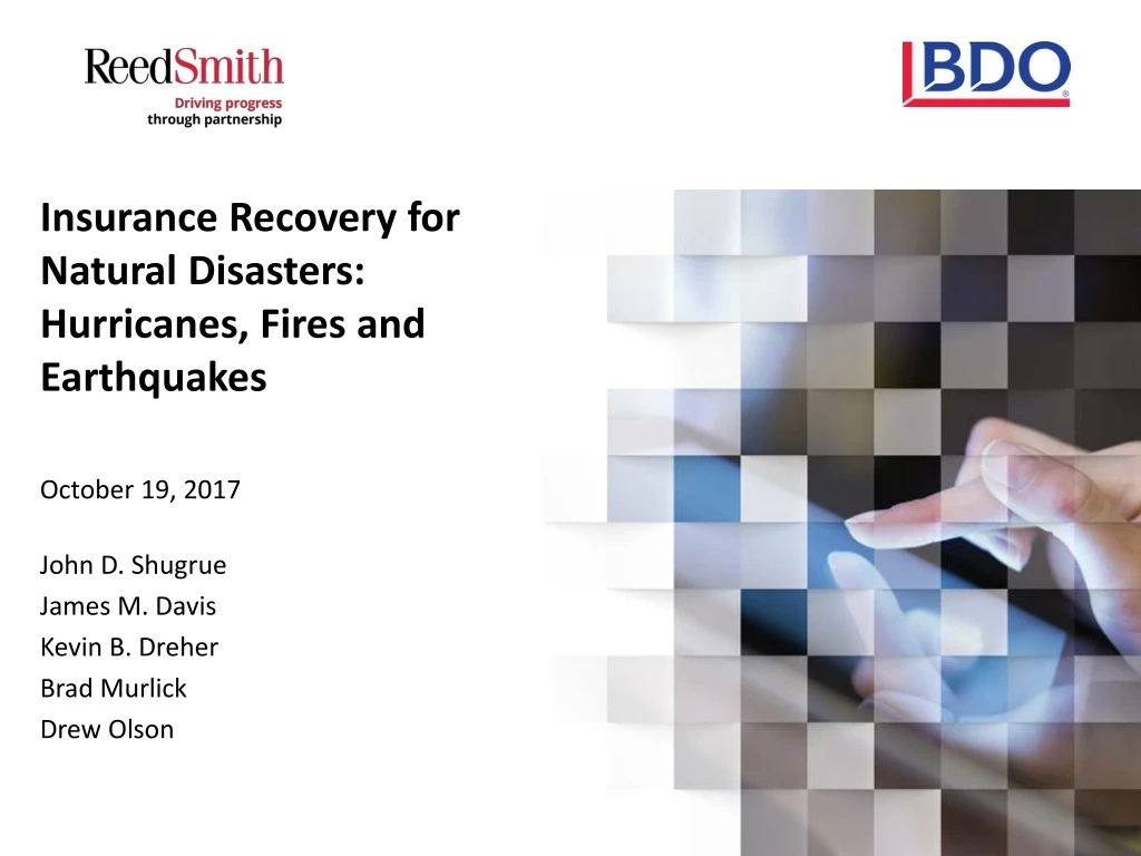 insurance recovery for natural disasters hurricanes fires and earthquakes