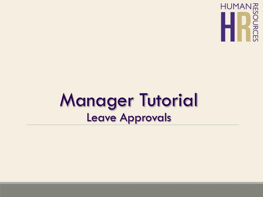 manager tutorial leave approvals