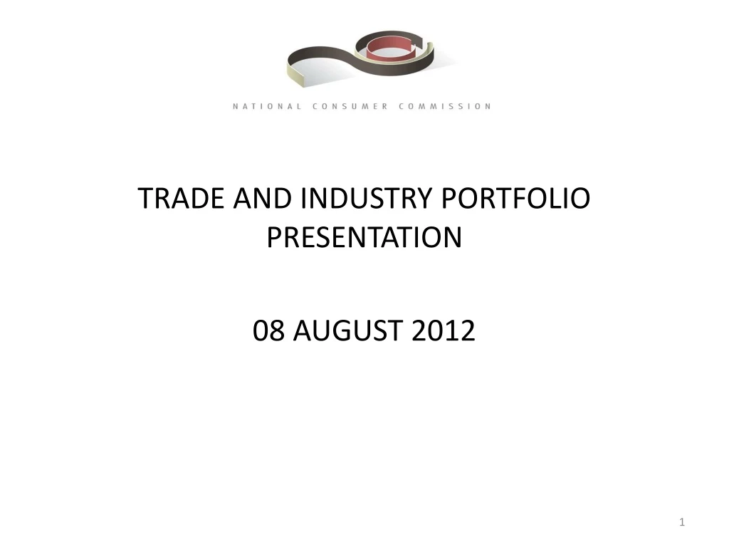 trade and industry portfolio presentation