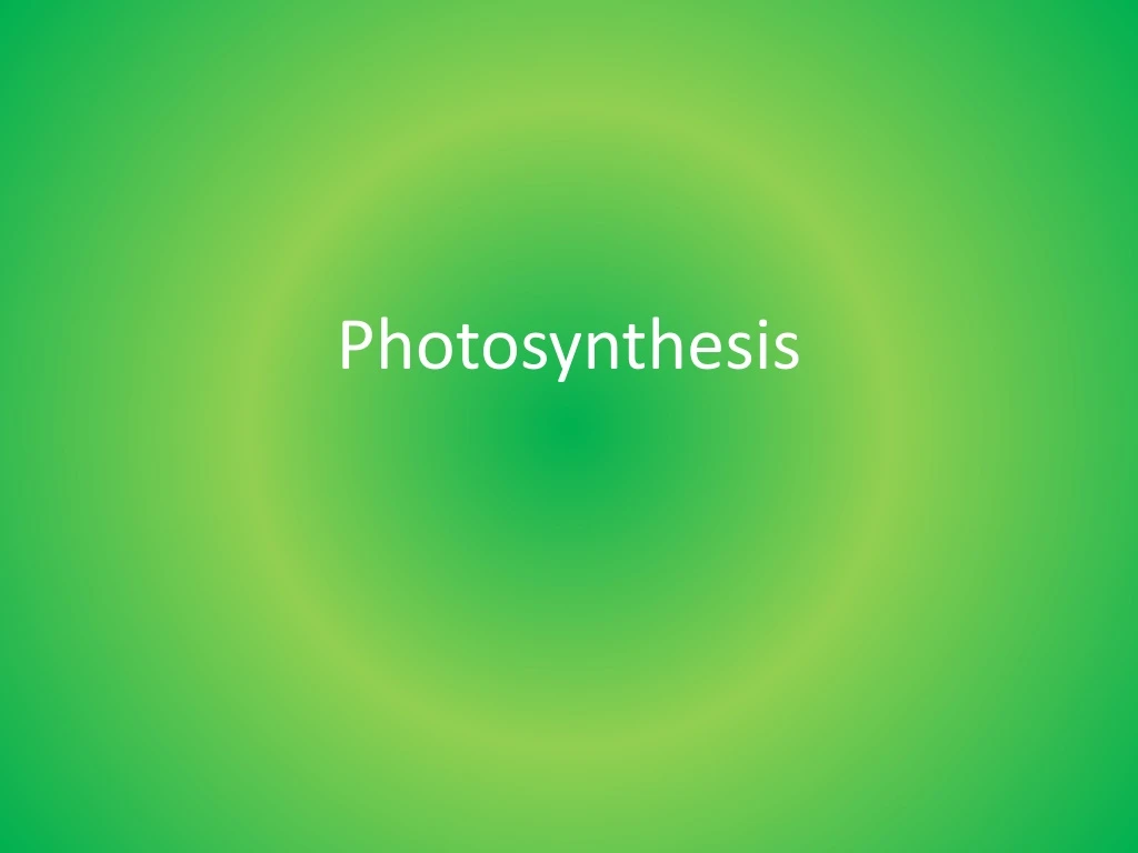 photosynthesis