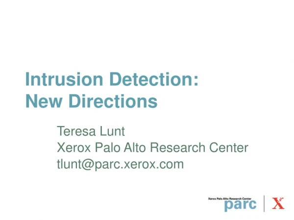 Intrusion Detection: New Directions