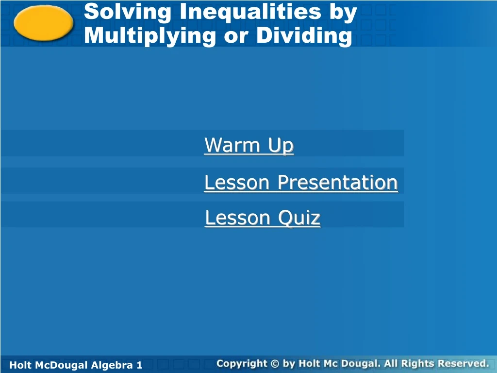 solving inequalities by multiplying or dividing