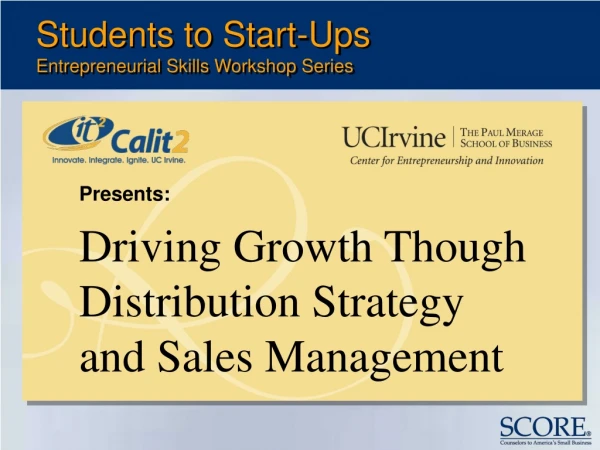 Students to Start-Ups Entrepreneurial Skills Workshop Series