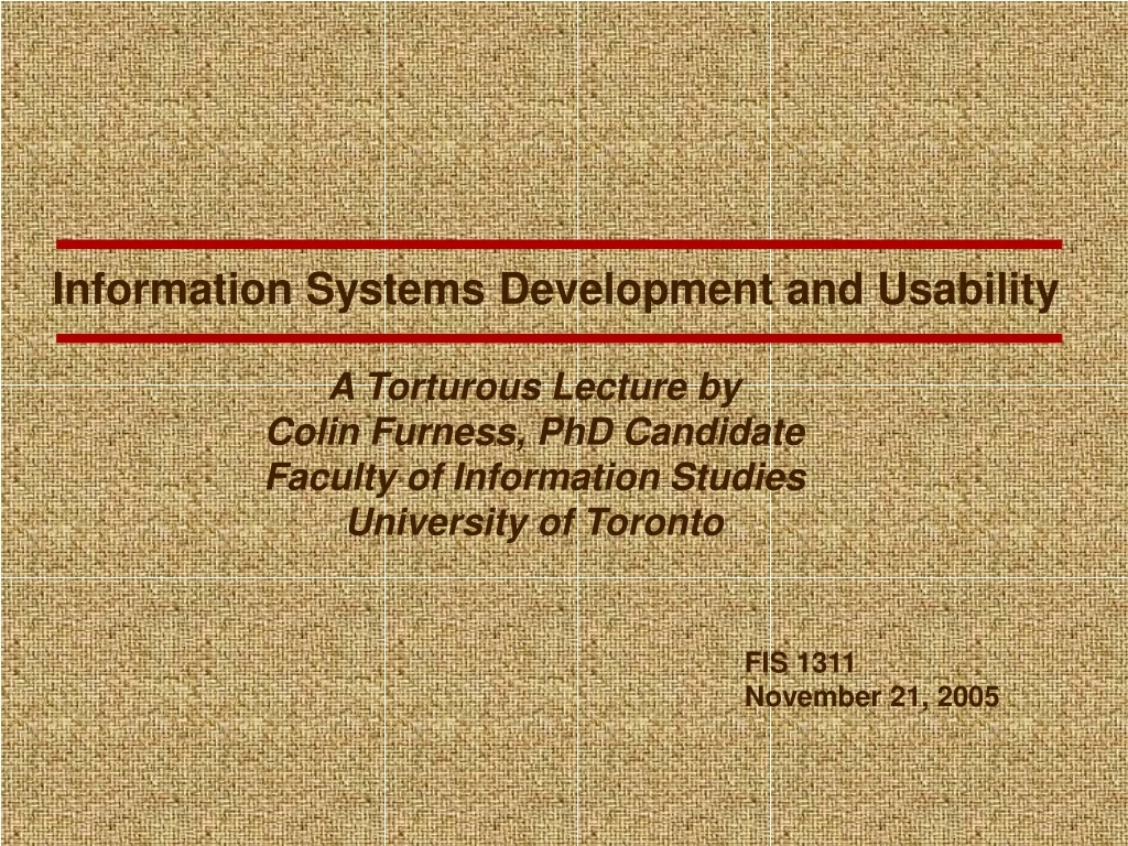 information systems development and usability