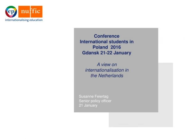 Conference  International students in Poland  2016 Gdansk 21-22 January