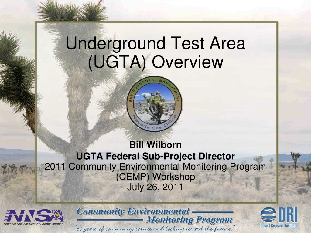 underground test area ugta overview