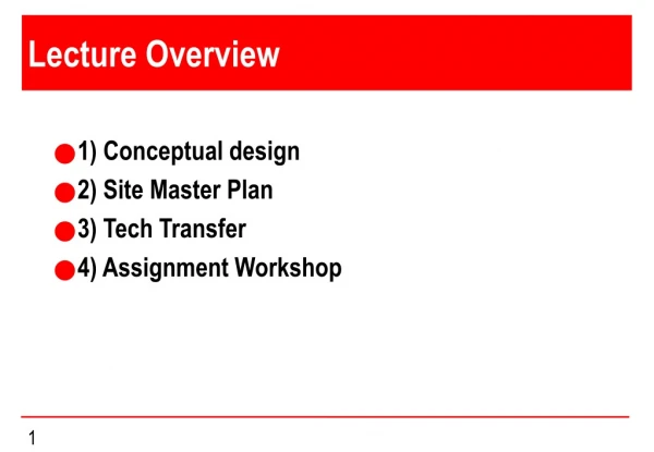 Lecture Overview