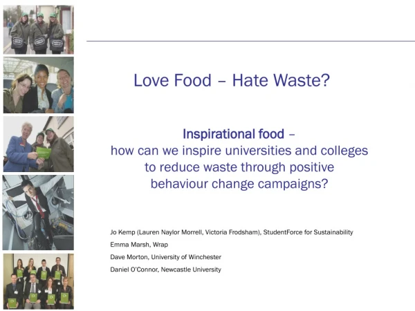 Love Food – Hate Waste?
