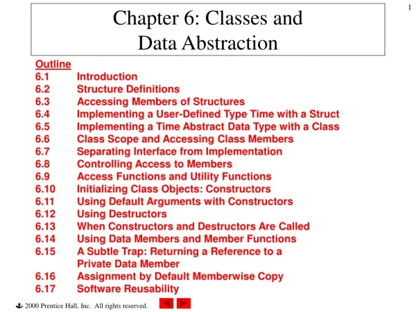 Chapter 6: Classes and Data Abstraction