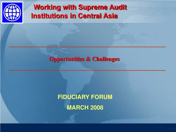 Working with Supreme Audit Institutions in Central Asia