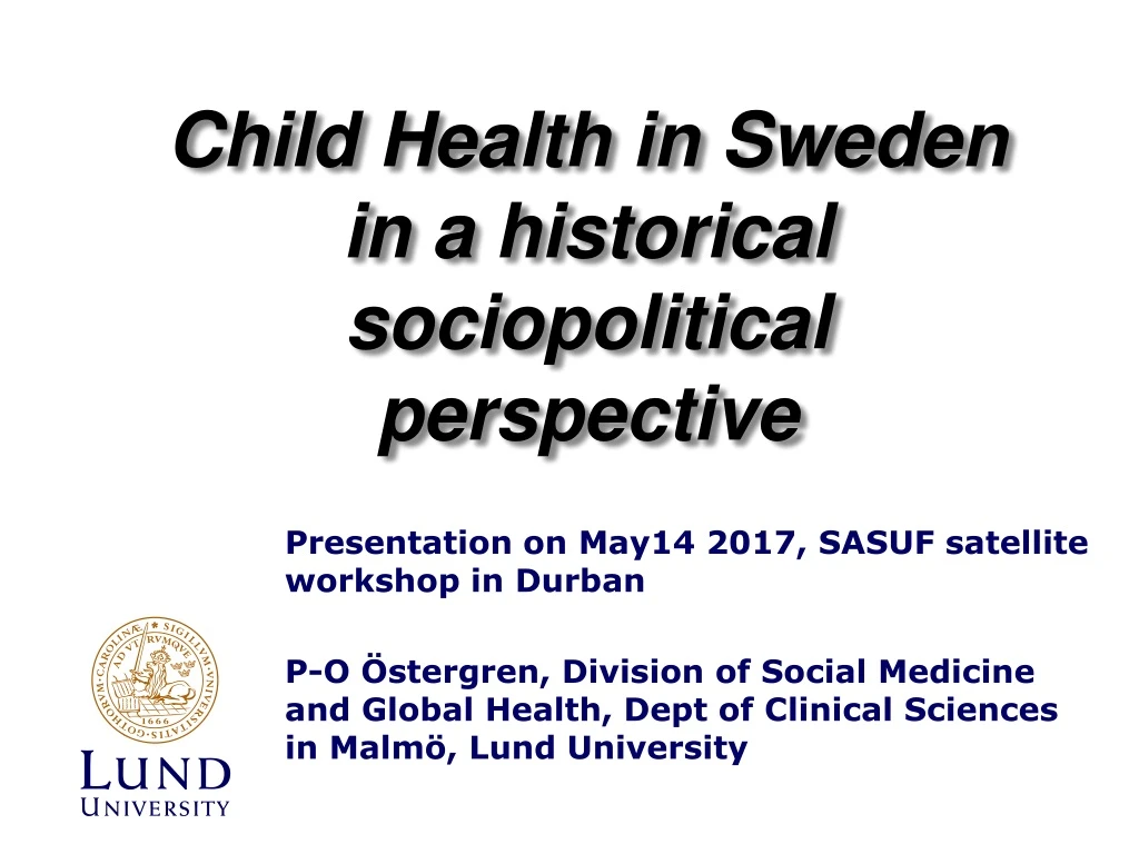 child health in sweden in a historical