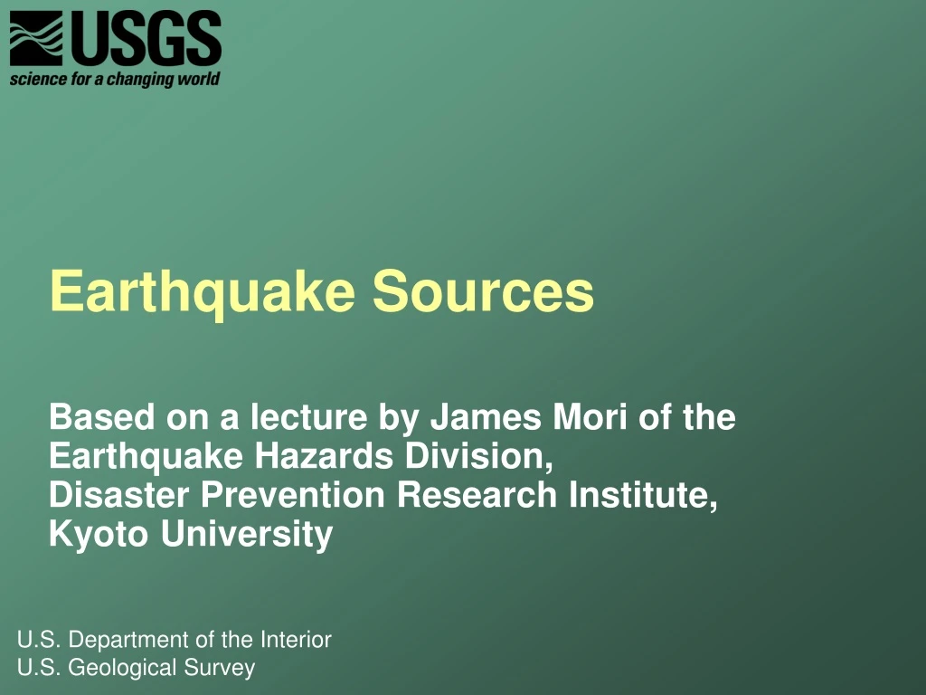 earthquake sources