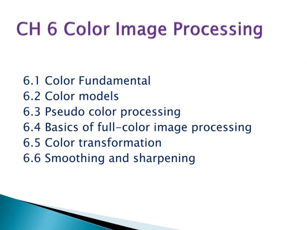CH 6 Color Image Processing