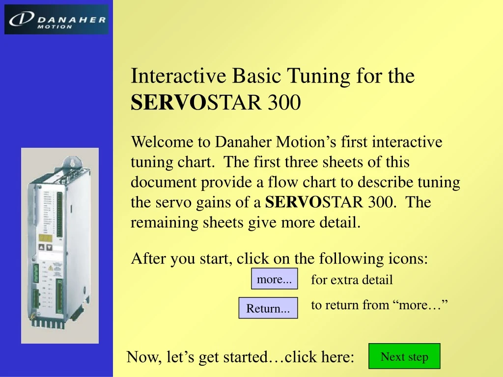 interactive basic tuning for the servo star