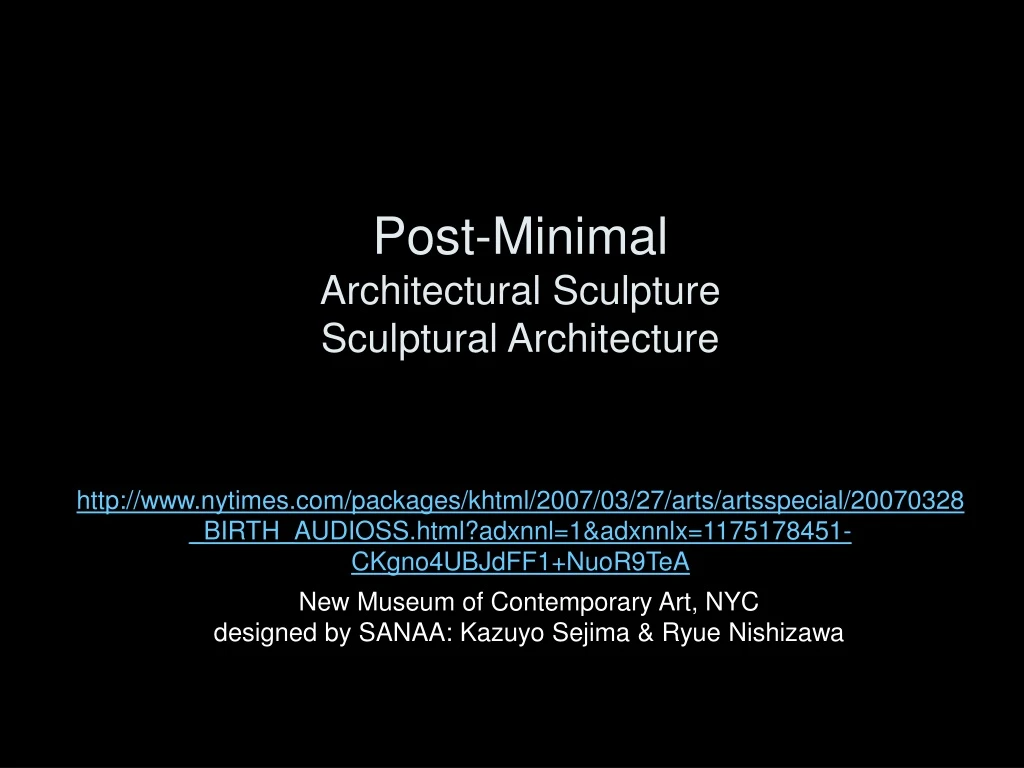 post minimal architectural sculpture sculptural
