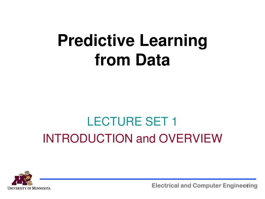 predictive learning from data