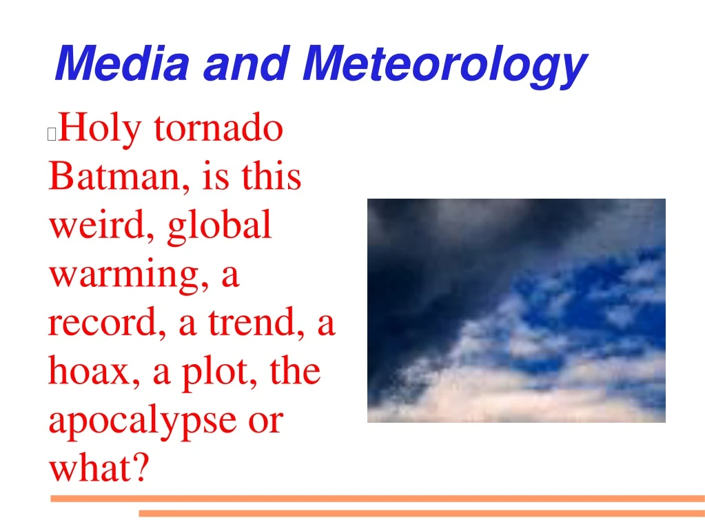 media and meteorology