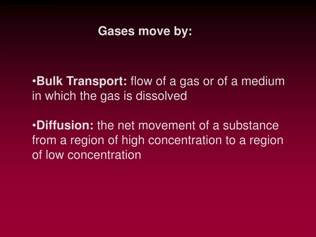 gases move by