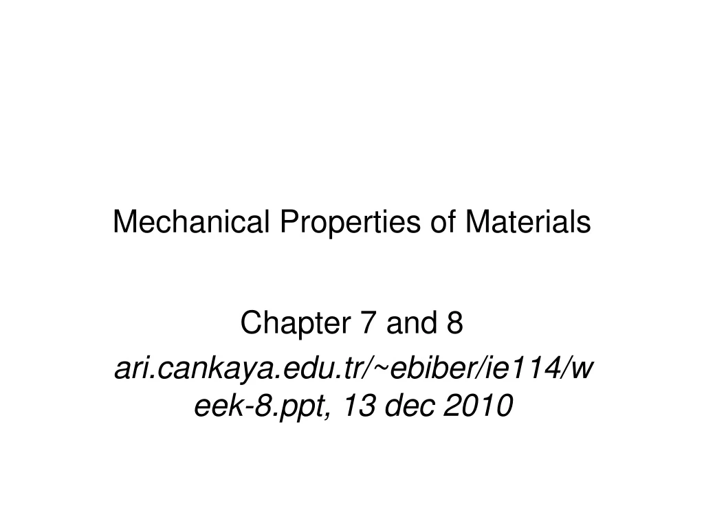 mechanical properties of materials