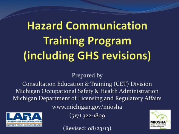 Hazard Communication Training Program (including GHS revisions)