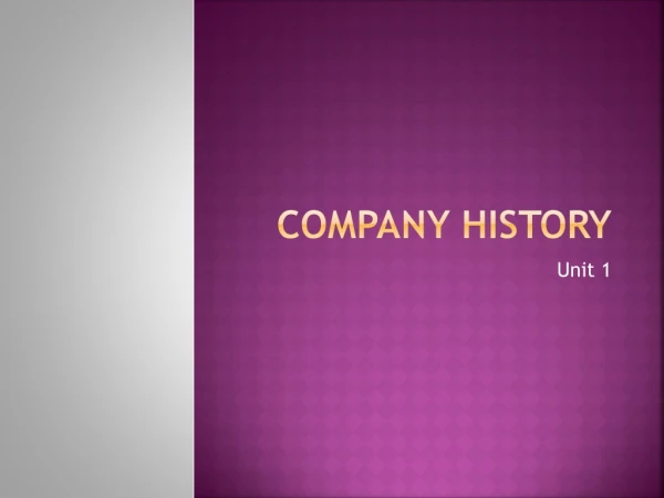 Company history