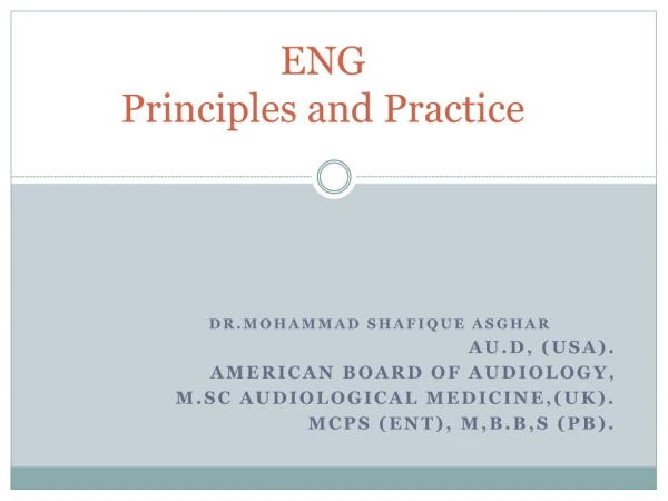 ENG                               Principles and Practice