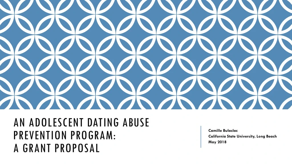 an adolescent dating abuse prevention program a grant proposal