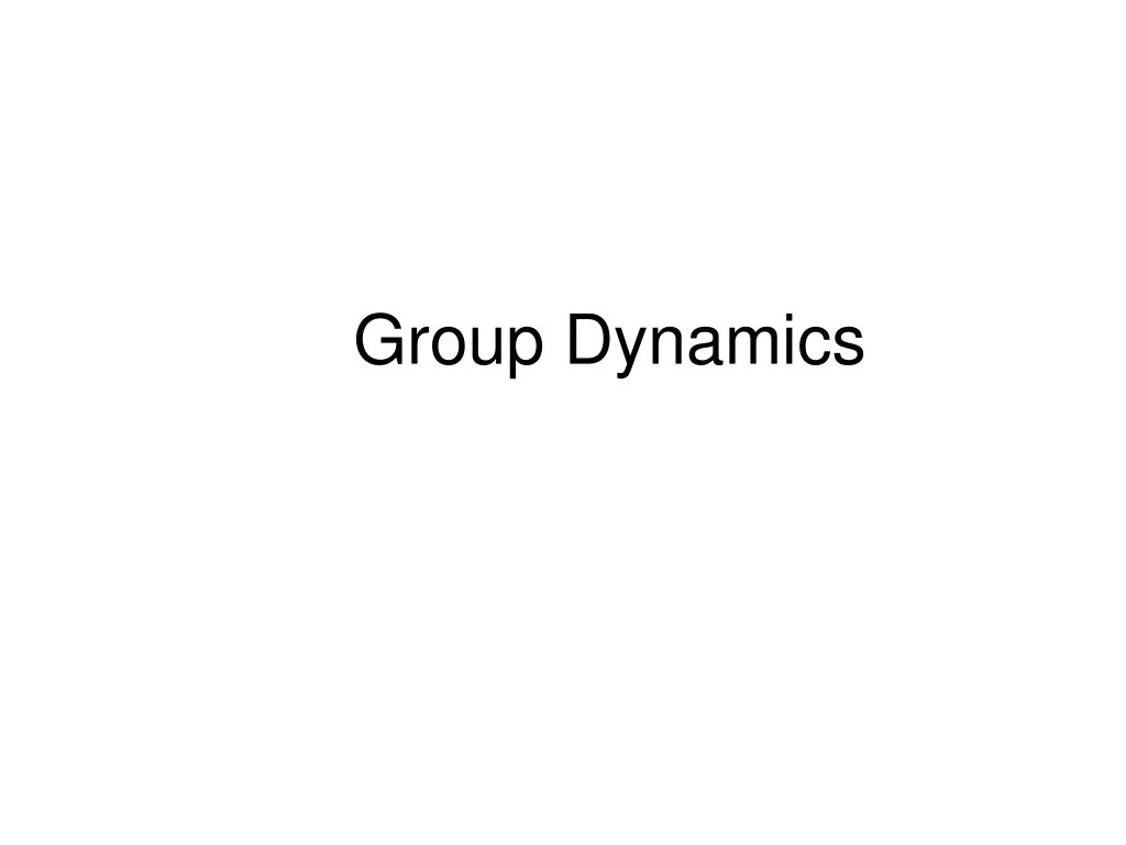 group dynamics