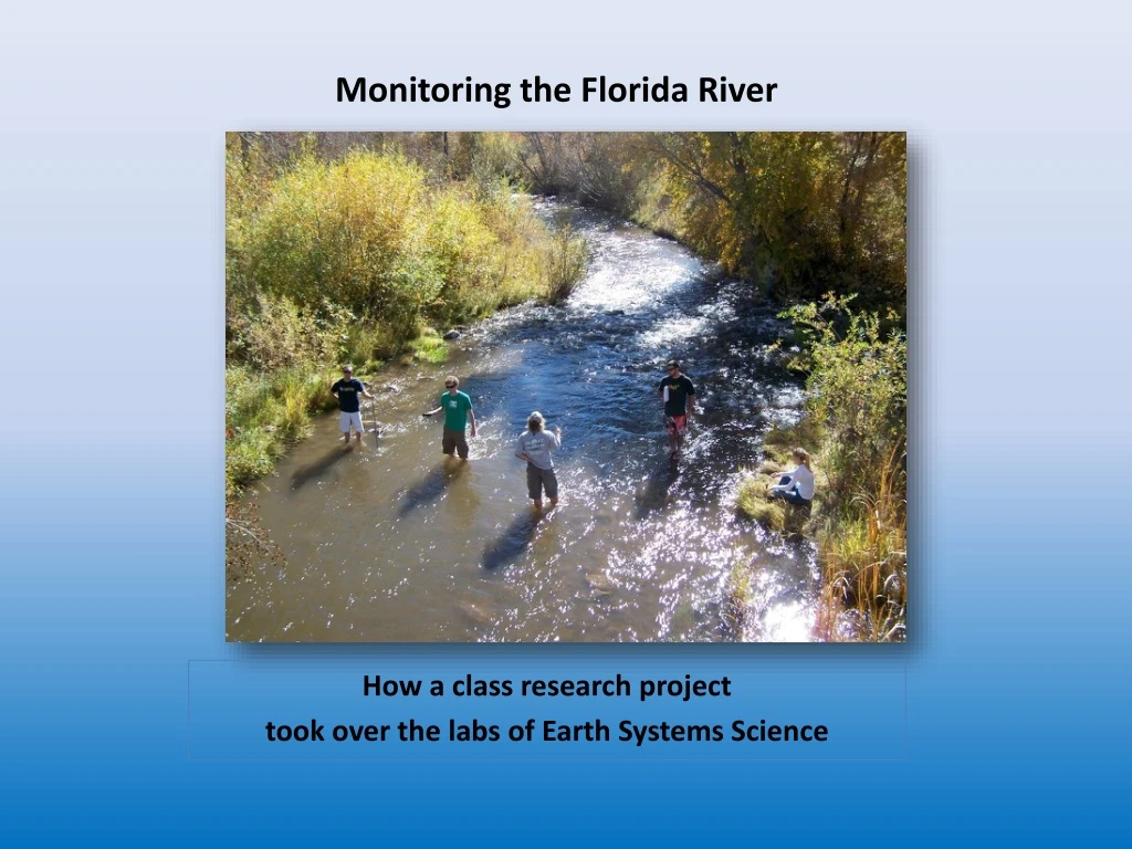 monitoring the florida river