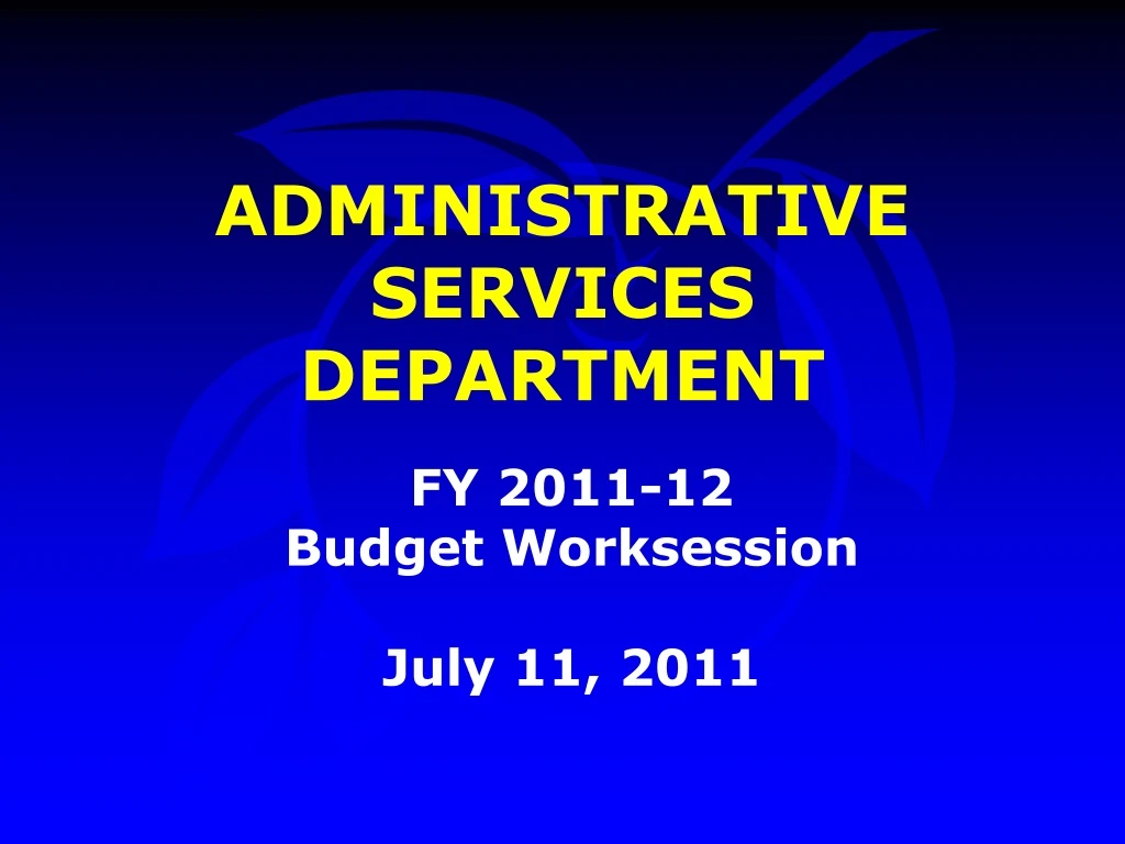 administrative services department