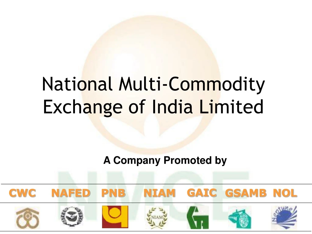 national multi commodity exchange of india limited