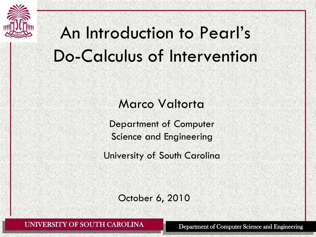 an introduction to pearl s do calculus of intervention